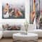 Designart - Group of Rooster in Gray Farm background - Farmhouse Animal Painting Print on Wrapped Canvas